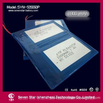 Rechargeable Polymer  Lithium Battery 1800mAh